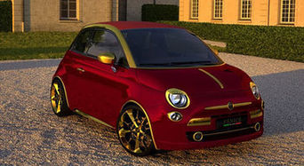 Ателье Fenice Milano не поскупилось на чистое золото для Fiat 500