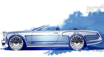 Первые скетчи кабриолета Bentley Mulsanne
